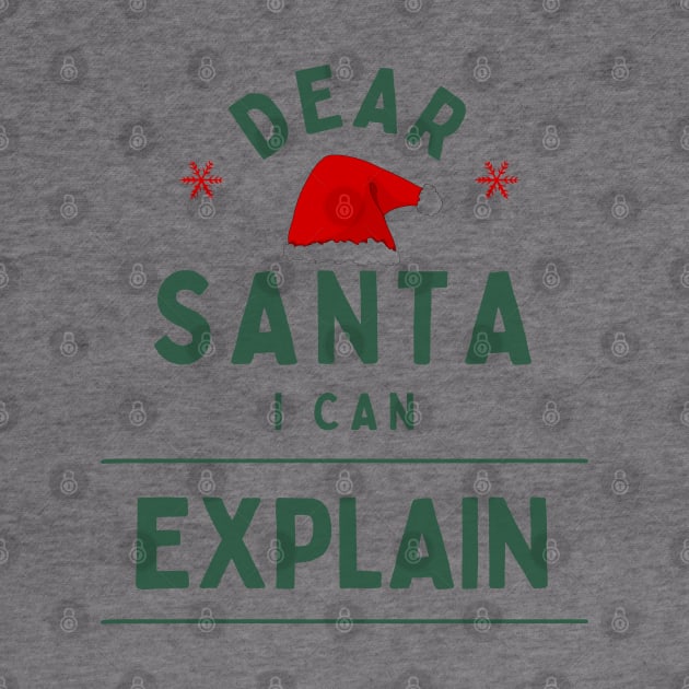 Dear Santa, I Can Explain Modern White Typography Funny Christmas Quote by Le Nelle Prints